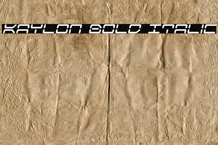 Kaylon Bold Italic Font examples