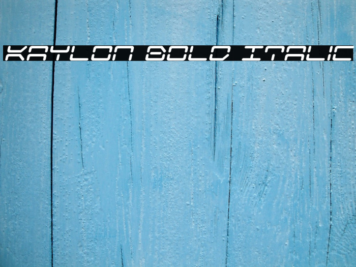 Kaylon Bold Italic Font examples
