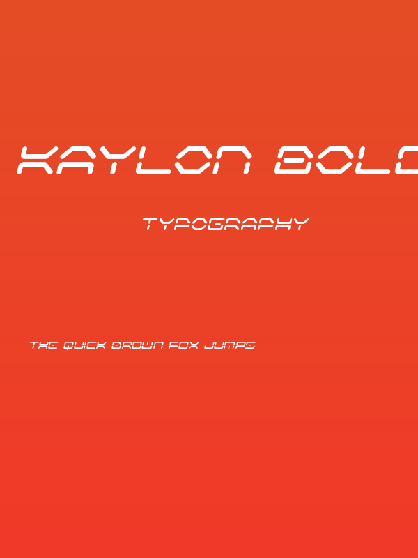 Kaylon Bold Italic Poster