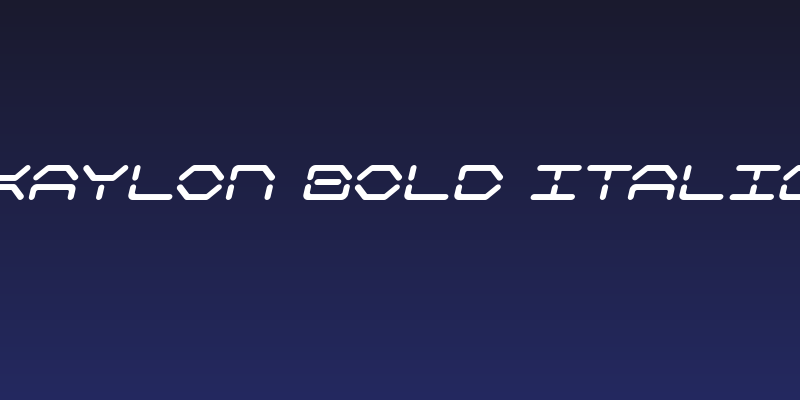 Kaylon Bold Italic Social Header