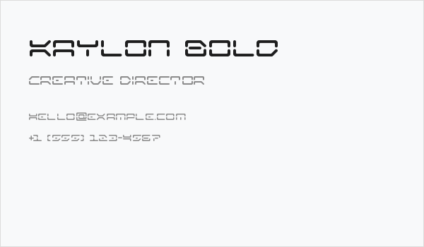 Kaylon Bold Business Card