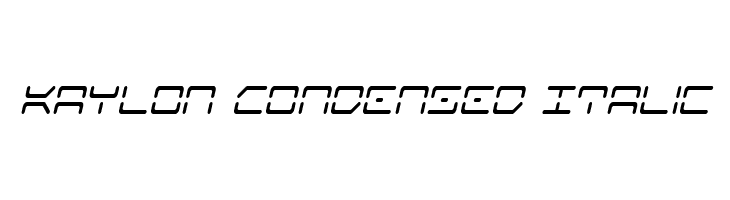 Kaylon Condensed Italic Font