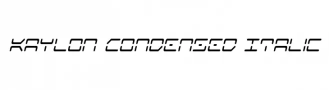 Kaylon Condensed Italic  免费字体下载