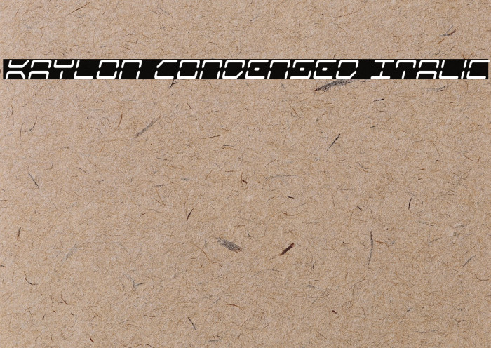 Kaylon Condensed Italic Font examples