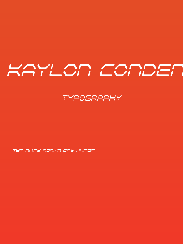 Kaylon Condensed Italic Poster
