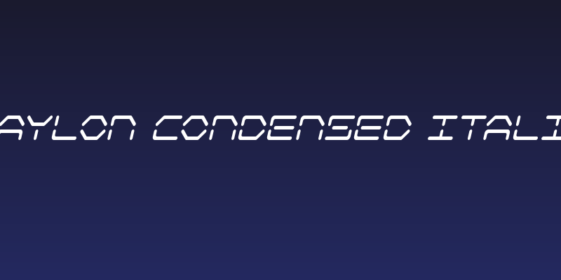 Kaylon Condensed Italic Social Header