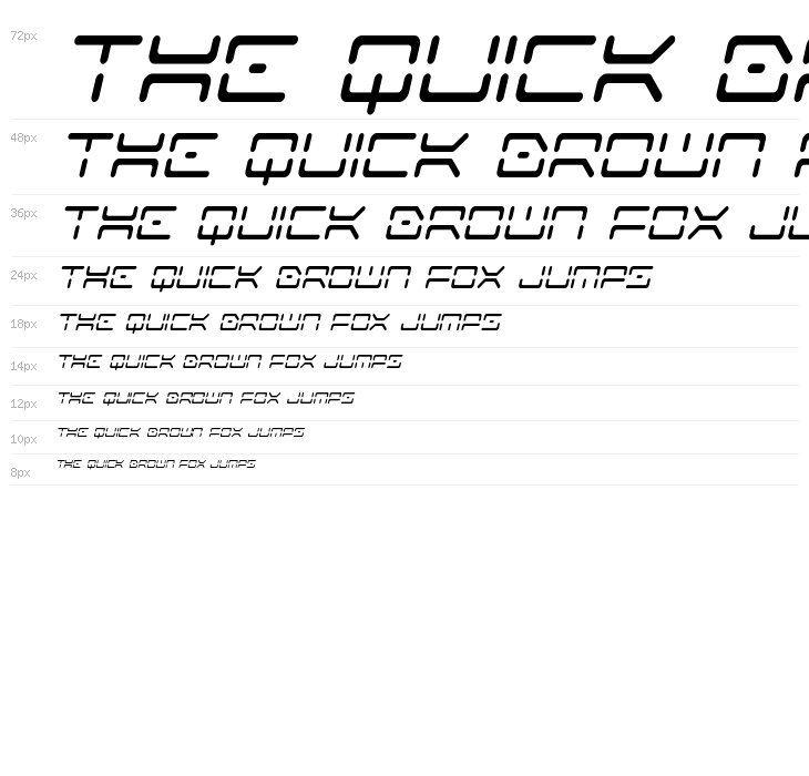 Kaylon Condensed Italic Waterfall