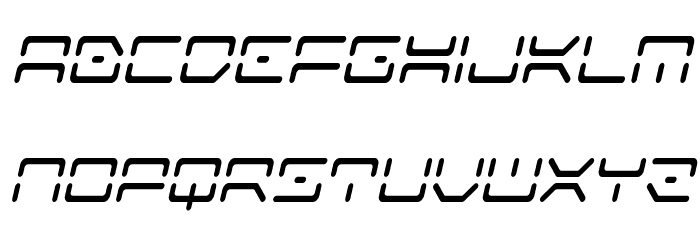 Kaylon Condensed Italic Font LOWERCASE
