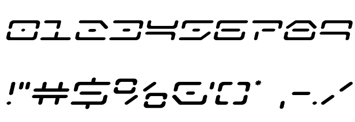 Kaylon Expanded Italic Font OTHER CHARS