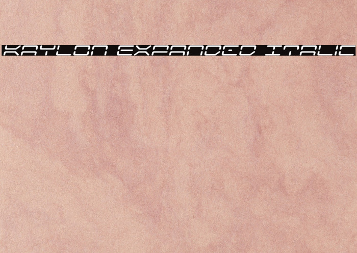 Kaylon Expanded Italic Font examples