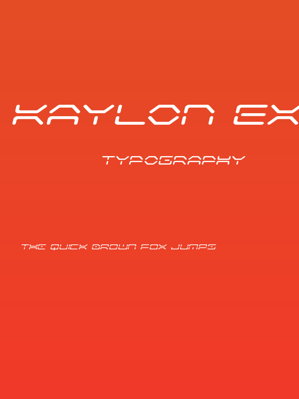Kaylon Expanded Italic Poster