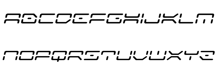 Kaylon Expanded Italic Font LOWERCASE