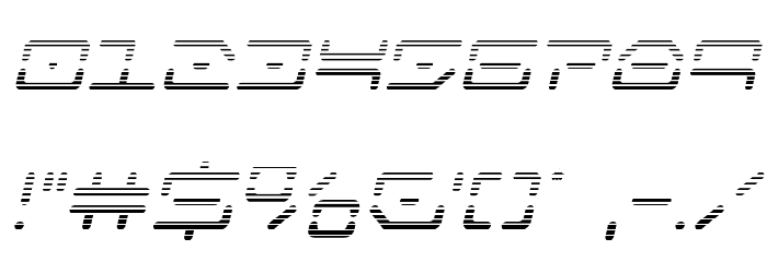 Kaylon Gradient Italic Font OTHER CHARS
