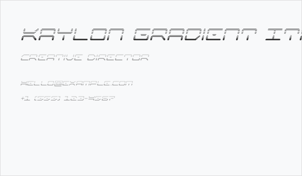 Kaylon Gradient Italic Business Card