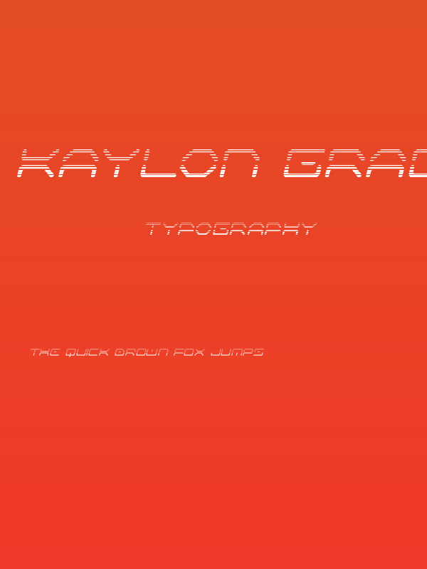 Kaylon Gradient Italic Poster
