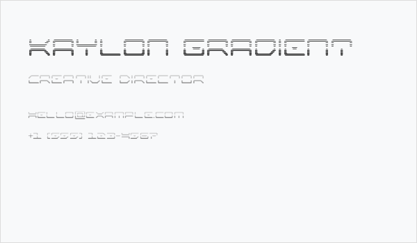 Kaylon Gradient Business Card