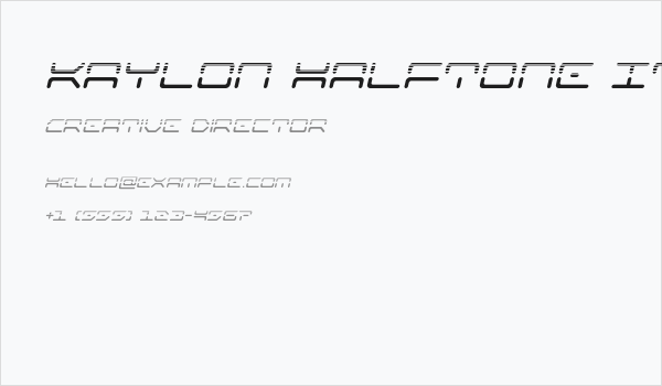 Kaylon Halftone Italic Business Card