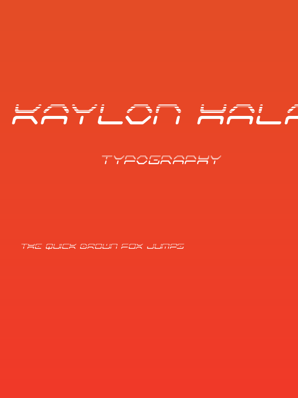 Kaylon Halftone Italic Poster