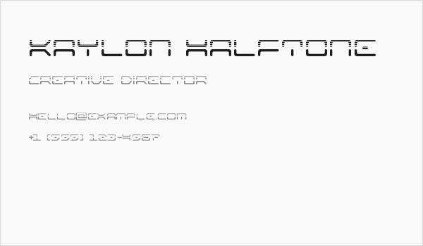 Kaylon Halftone Business Card