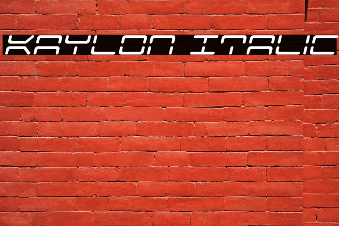 Kaylon Italic Font examples