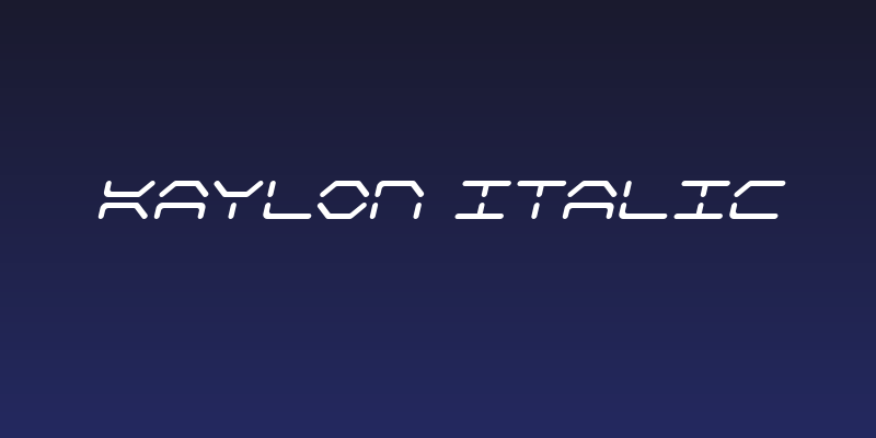 Kaylon Italic Social Header