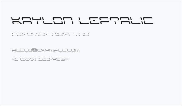 Kaylon Leftalic Business Card