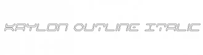 Kaylon Outline Italic  Frei Schriftart Herunterladen