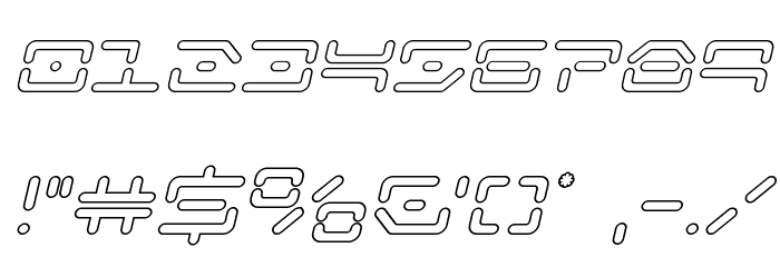 Kaylon Outline Italic Font OTHER CHARS