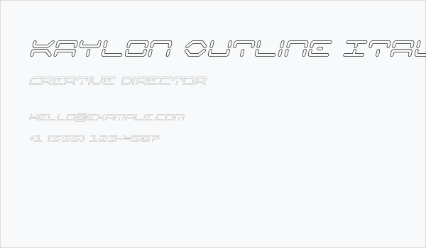 Kaylon Outline Italic Business Card