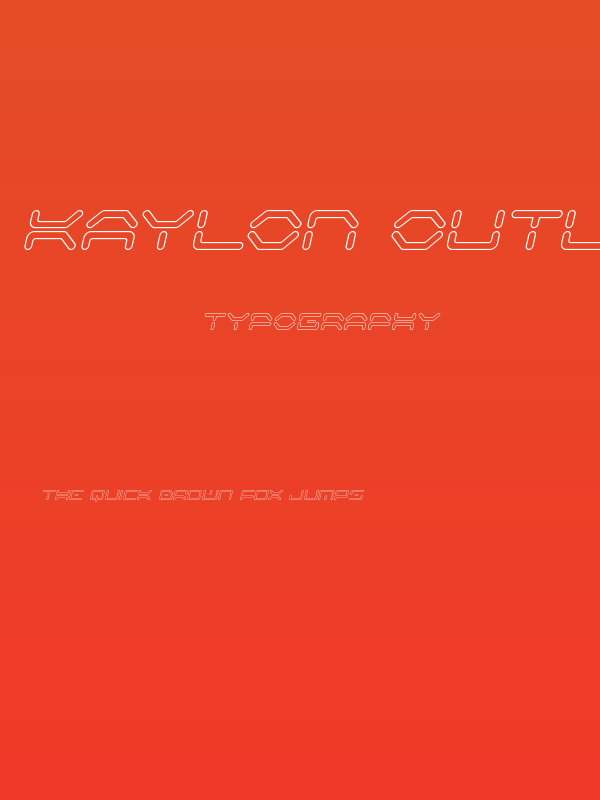 Kaylon Outline Italic Poster