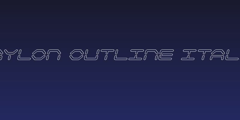 Kaylon Outline Italic Social Header
