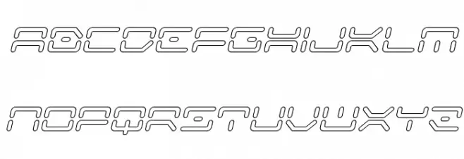 Kaylon Outline Italic 字体 小写