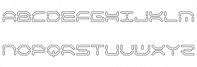 Kaylon Outline 字体 大写