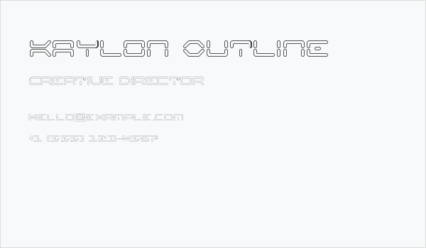 Kaylon Outline Business Card