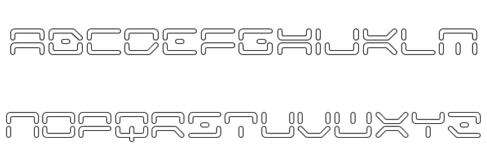 Kaylon Outline Font LOWERCASE