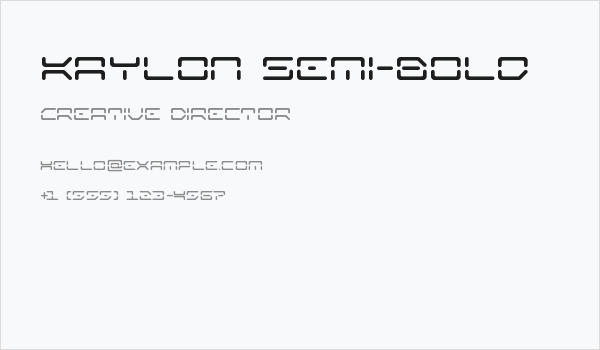 Kaylon Semi-Bold Business Card