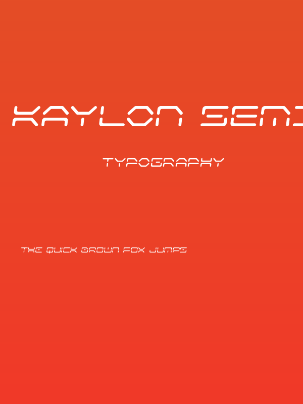 Kaylon Semi-Italic Poster
