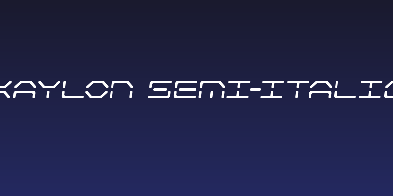 Kaylon Semi-Italic Social Header