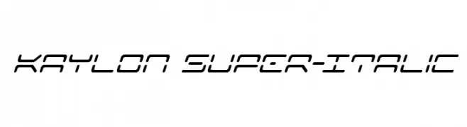 Kaylon Super-Italic  नि: शुल्क फ़ॉन्ट्स डाउनलोड