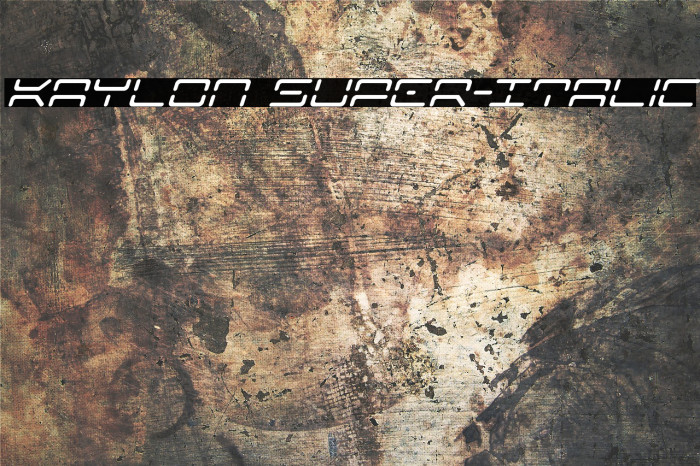 Kaylon Super-Italic Font examples