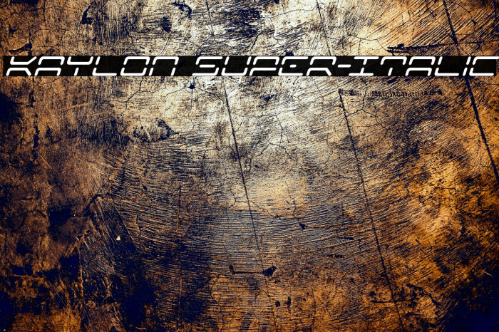 Kaylon Super-Italic Font examples