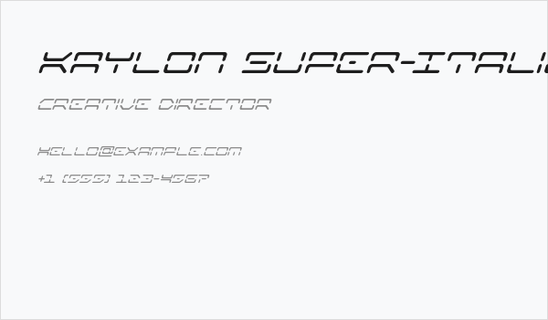 Kaylon Super-Italic Business Card