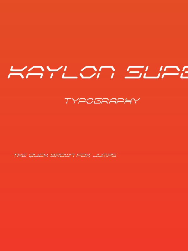 Kaylon Super-Italic Poster