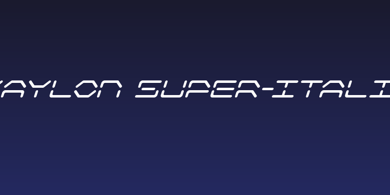 Kaylon Super-Italic Social Header
