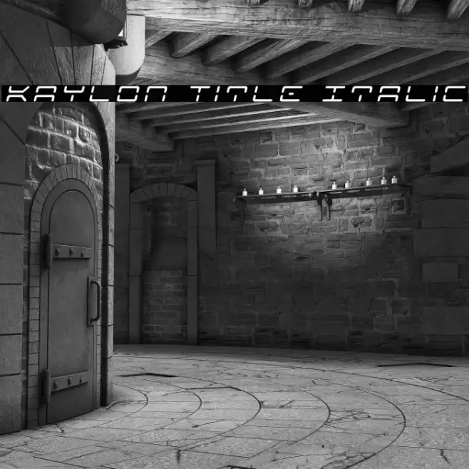 Kaylon Title Italic Font examples