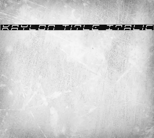 Kaylon Title Italic Font examples