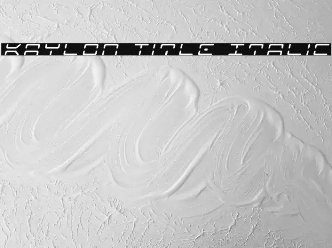 Kaylon Title Italic Font examples