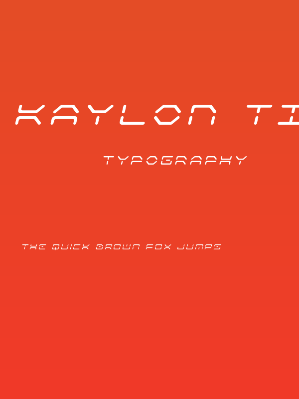 Kaylon Title Italic Poster