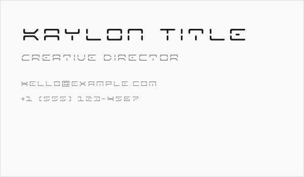 Kaylon Title Business Card
