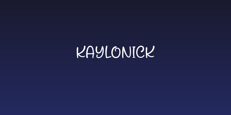Kaylonick Social Header
